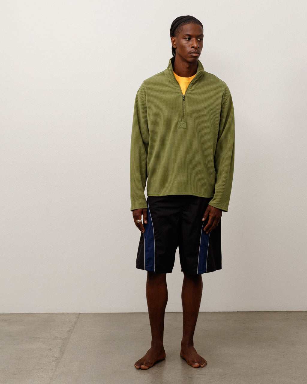 HALF ZIP THERMAL MOCK NECK