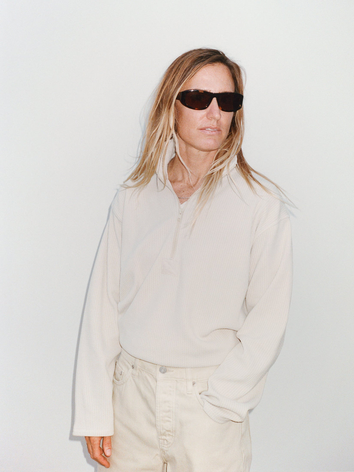 HALF ZIP THERMAL MOCK NECK