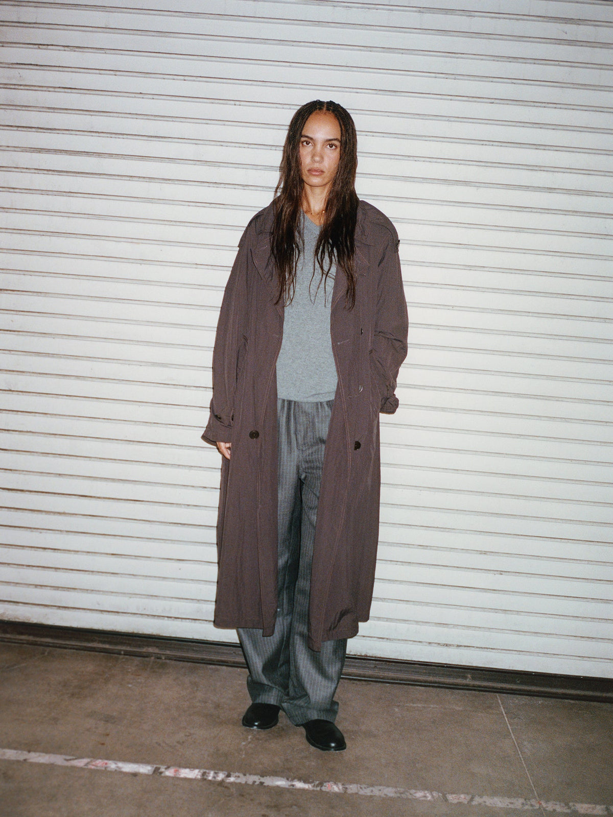 STRIPED WOOL BEACH PANT