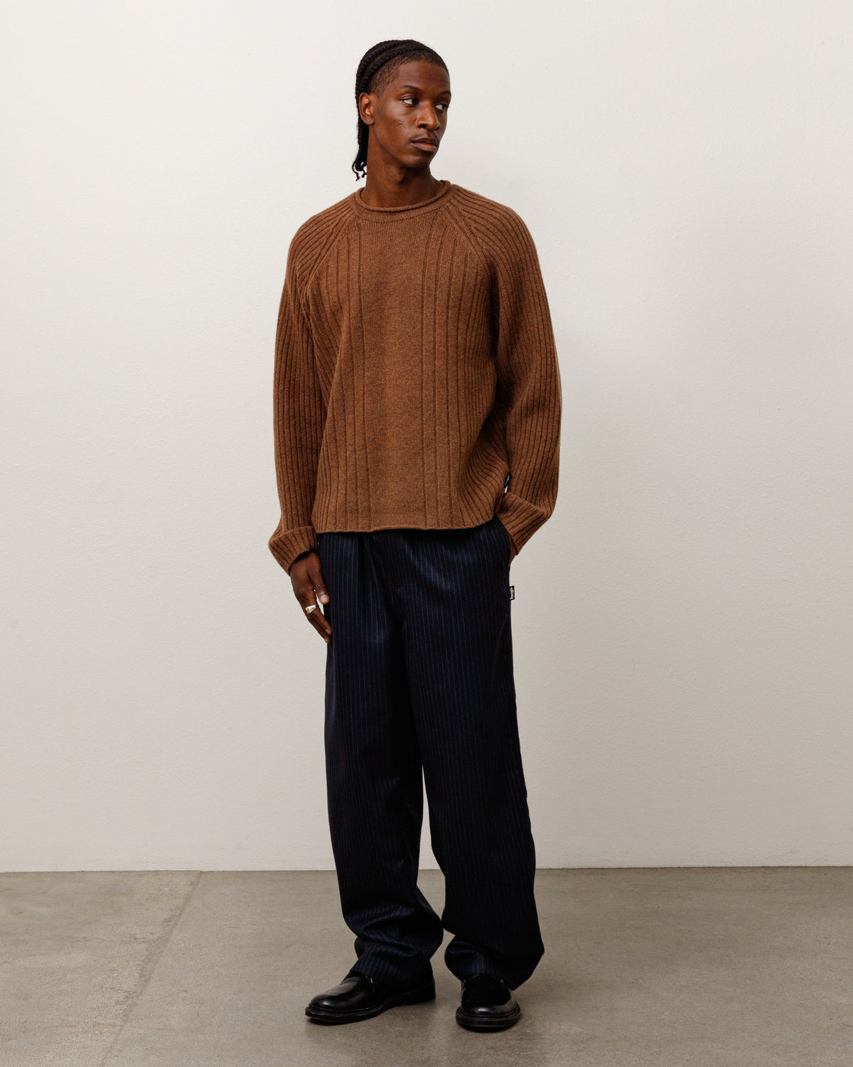 STRIPED WOOL BEACH PANT
