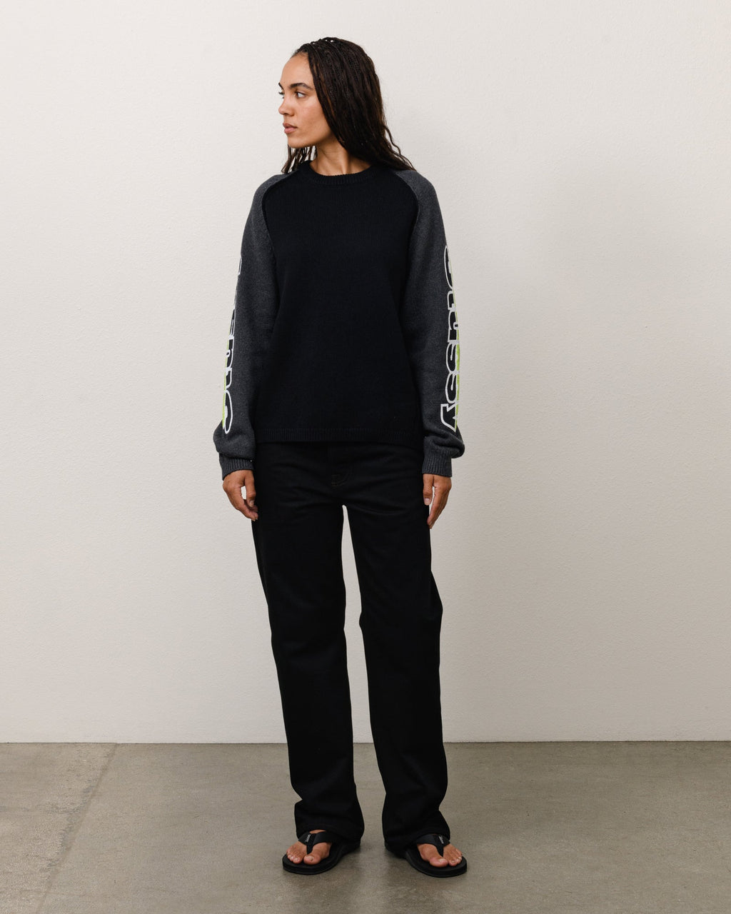 TWO TONE RAGLAN SWEATER