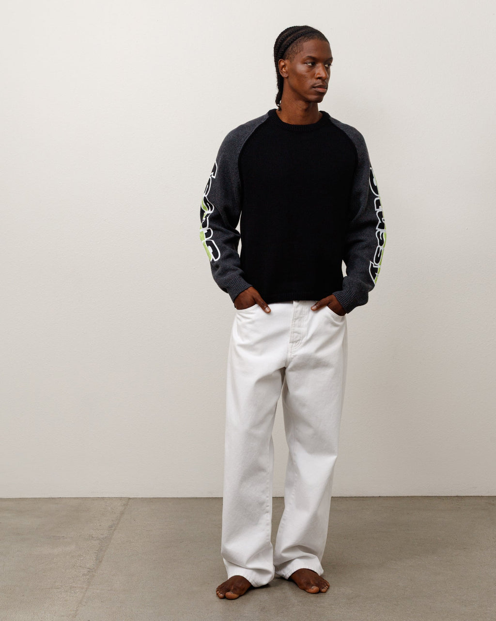 TWO TONE RAGLAN SWEATER