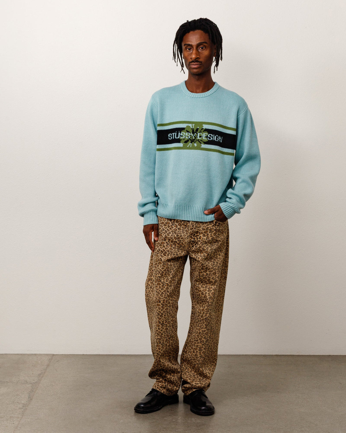 STRIPED HIBISCUS SWEATER