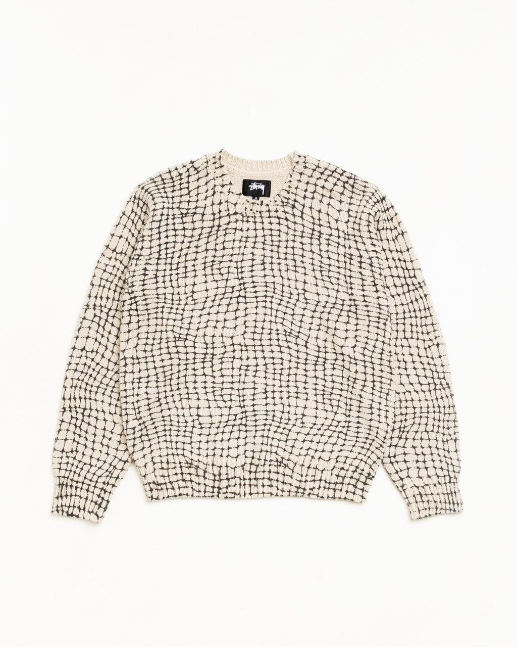 MESH PRINT SWEATER