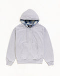 PLAID LINED ZIP HOODIE