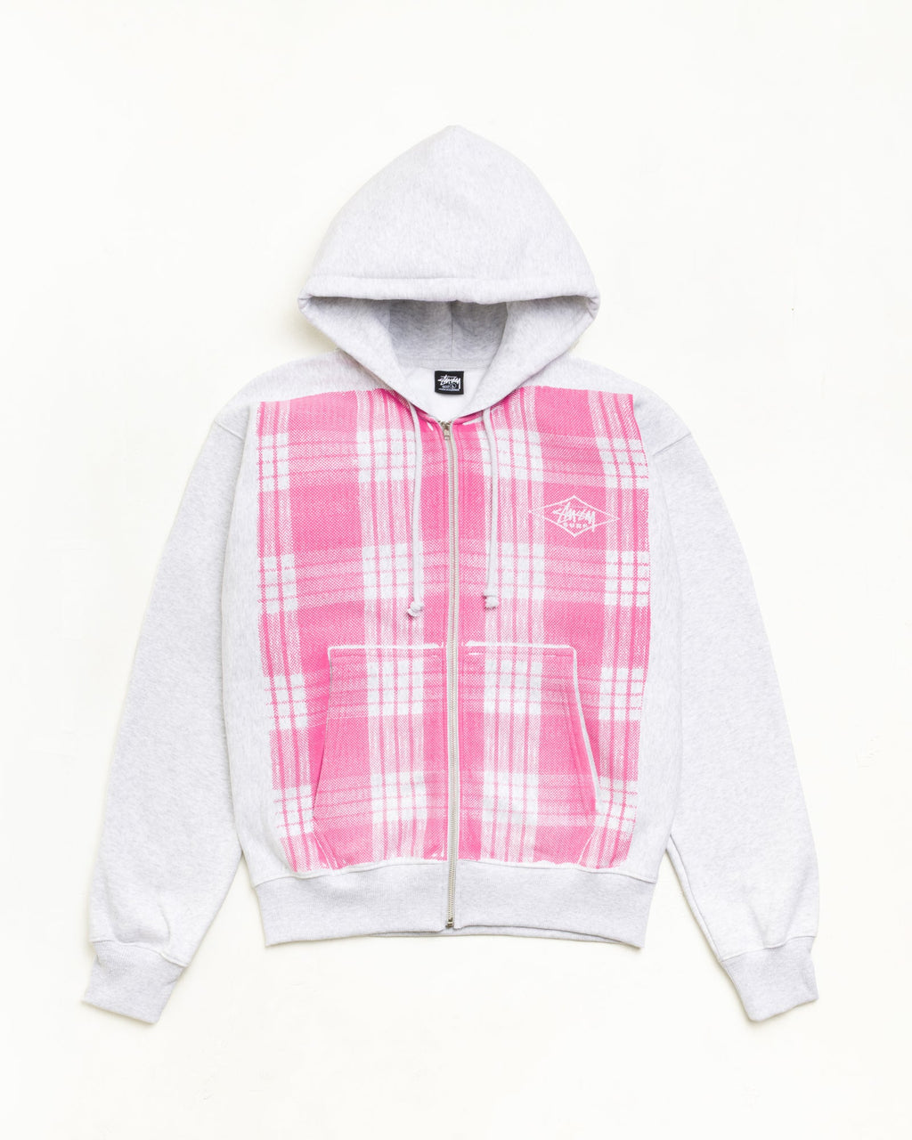 PRINTED PATTERN ZIP HOODIE