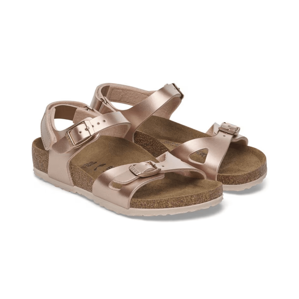 Birkenstock Girls Rio Birko-Flor Electric Metallic Copper