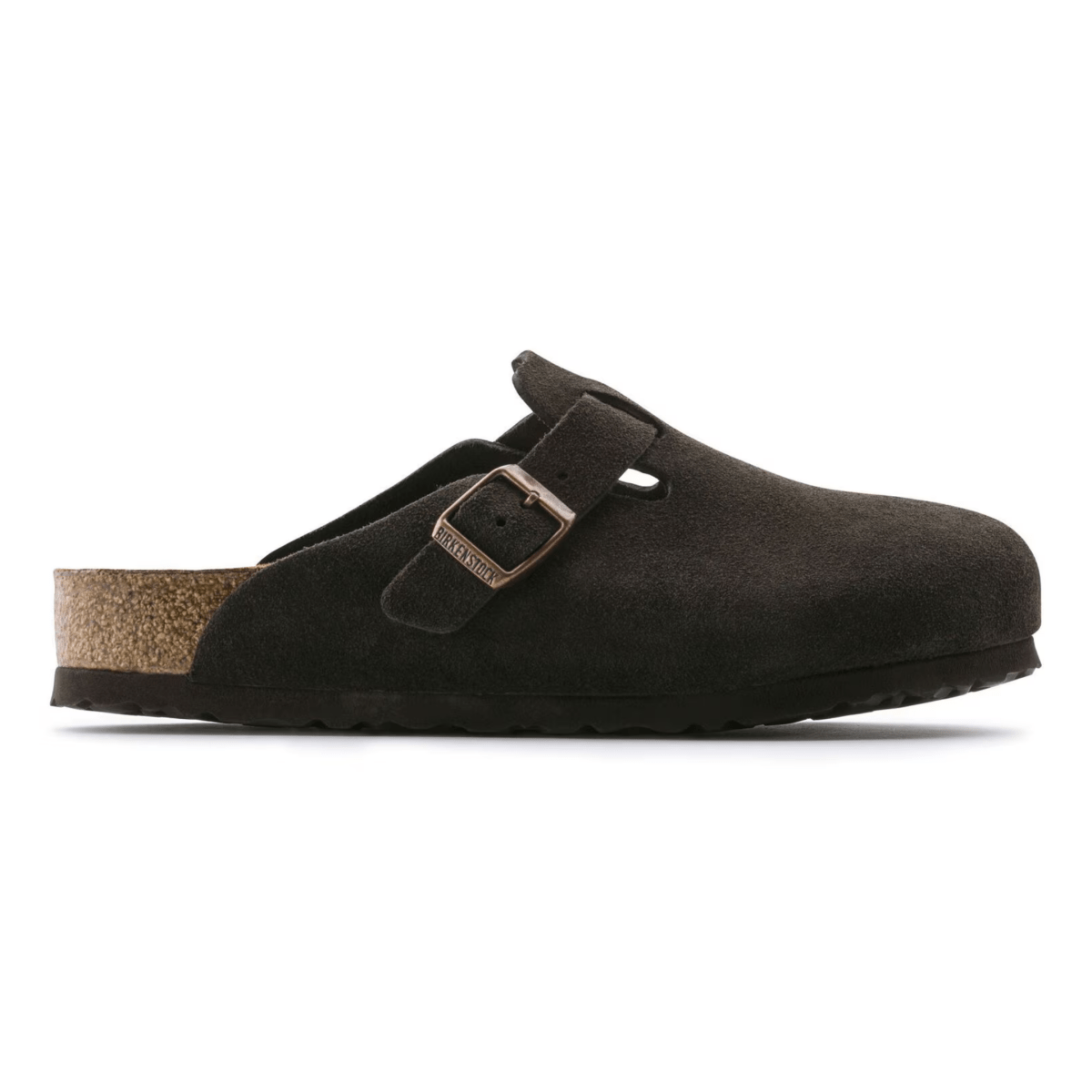 Birkenstock Men's Boston Soft Footbed Mocha Suede