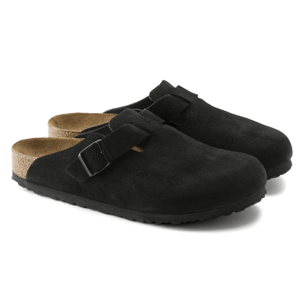 Birkenstock Women's Boston Soft Footbed Black Suede